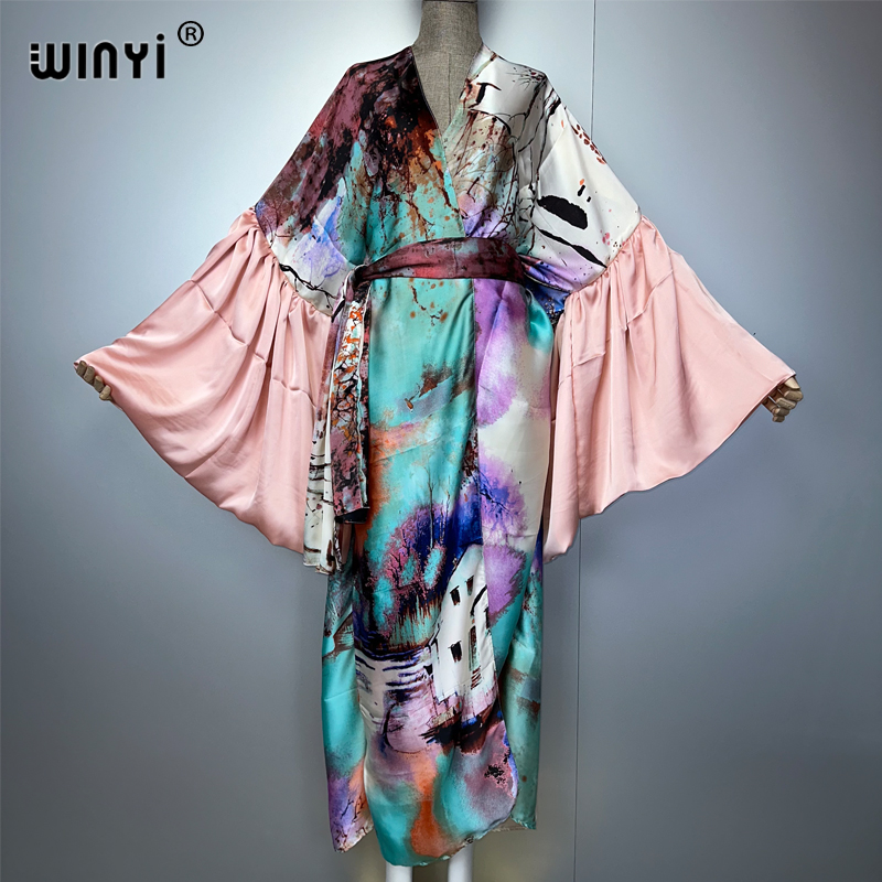 Kaftan Women Boho - WINYI Letnia Sukienka Kimono na Imprezę,