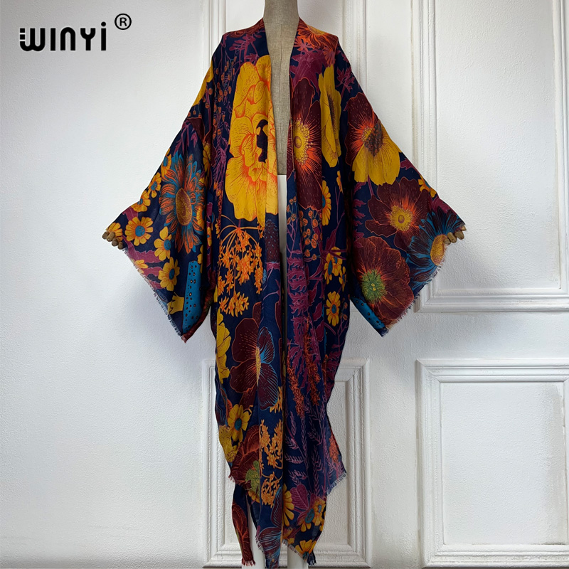 Kaftan Women Boho - WINYI Afrykańska Moda Letnia Sukienka Kimono