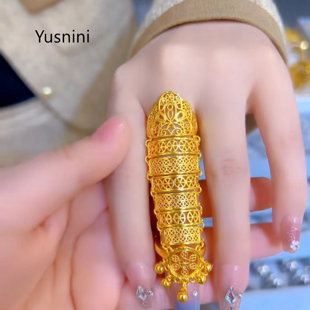 Ethnic Fashion Dubai - Gorąca Nowość: Dubajska Biżuteria, Pierścionek Damski