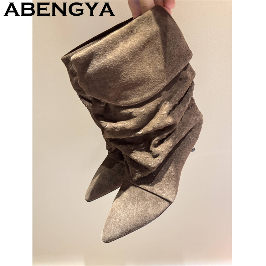 Damskie botki do połowy łydki, – Ethnic And Fashion recenzja i cena